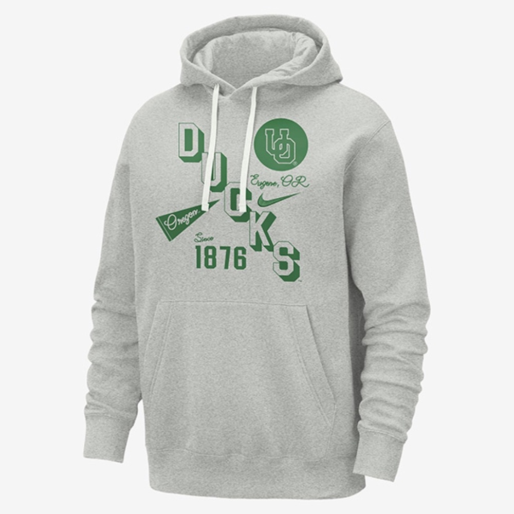 NWT men’s sizes Oregon Ducks Nike club fleece pullover Hoodie FTBL since 1876